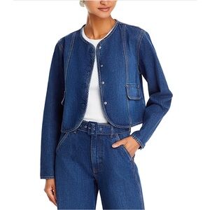 Veronica Beard Cordell Denim Jacket Dusted‎ Oxford MEDIUM